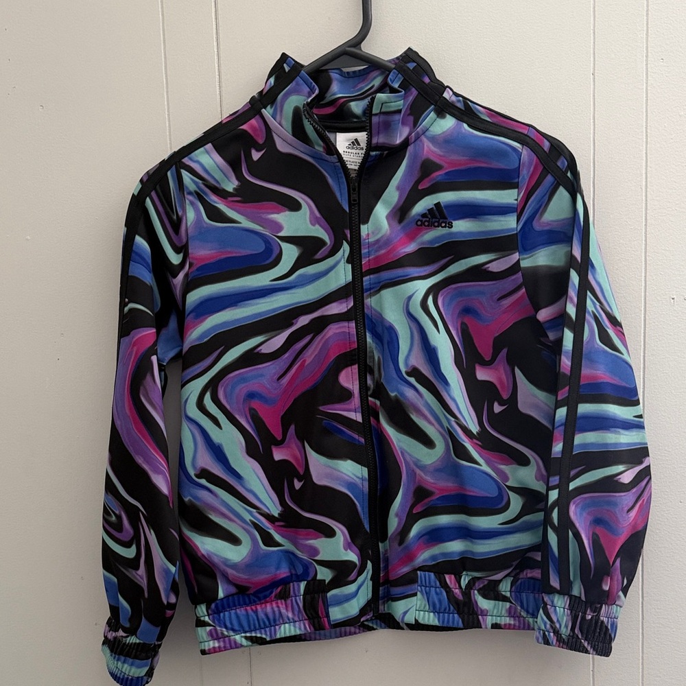 adidas Black Multi Swirl Track Jacket